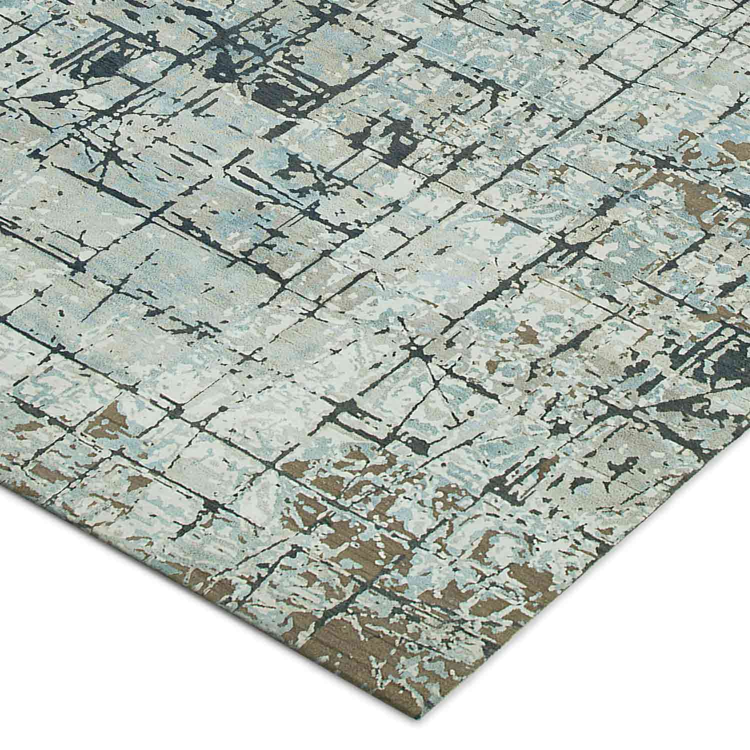 Enclavee Hand Knotted Woollen And Viscose Rug