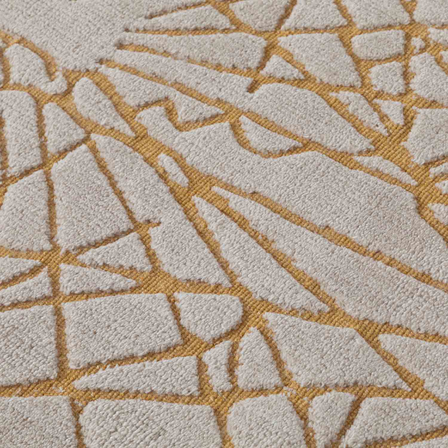 Papari Double Back Handloom Woollen And Viscose Rug By Mariella Ienna
