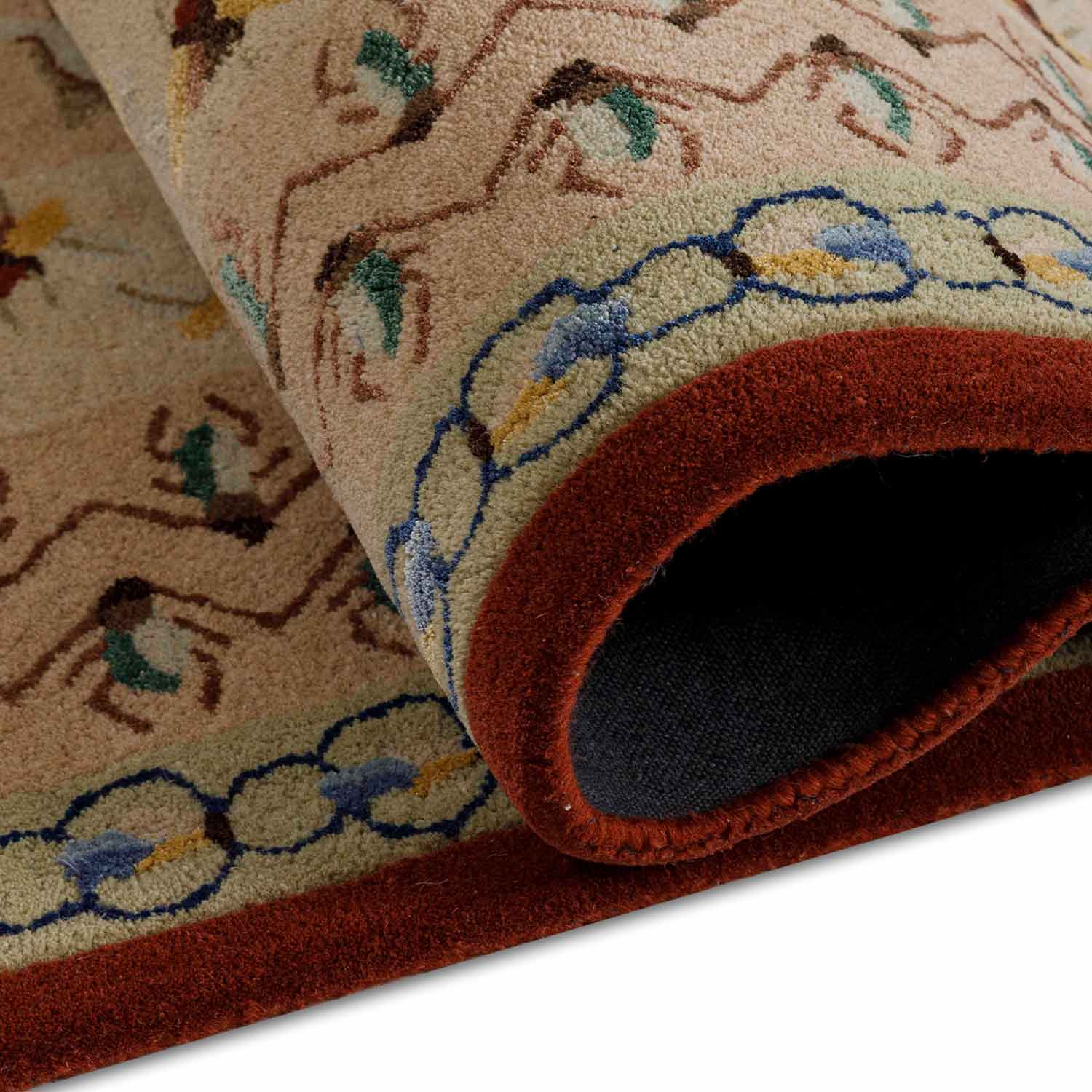 Rosette Mosaic Hand Tufted Woollen And Viscose Rug By Varun Rana