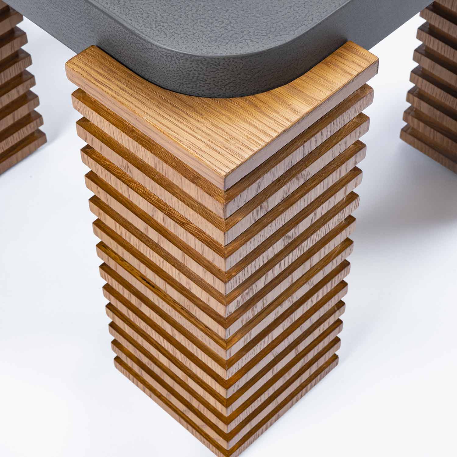 Madison Oak End Table - Slate Black