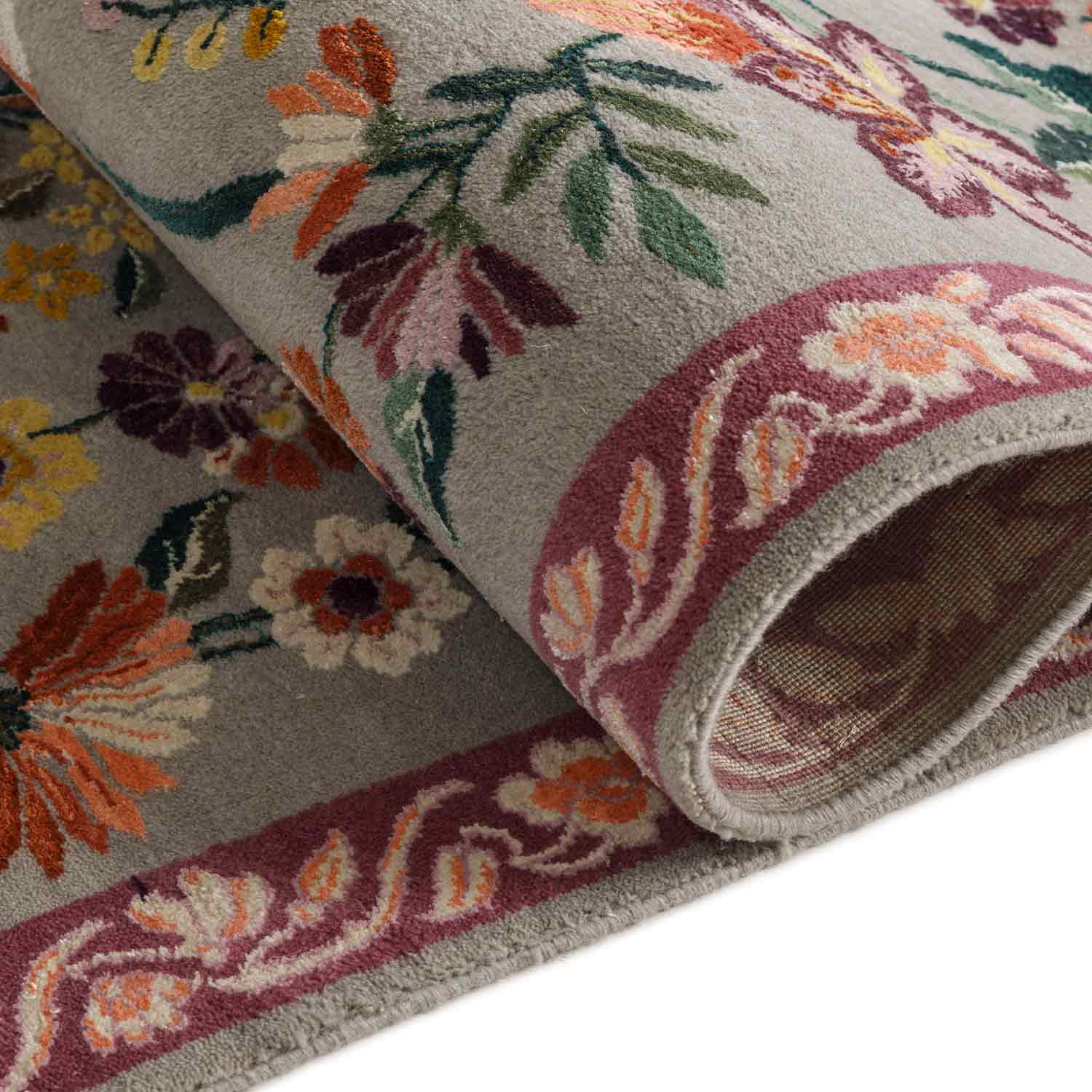 Feraghan Hand Knotted Woollen And Silk Rug By Ashdeen