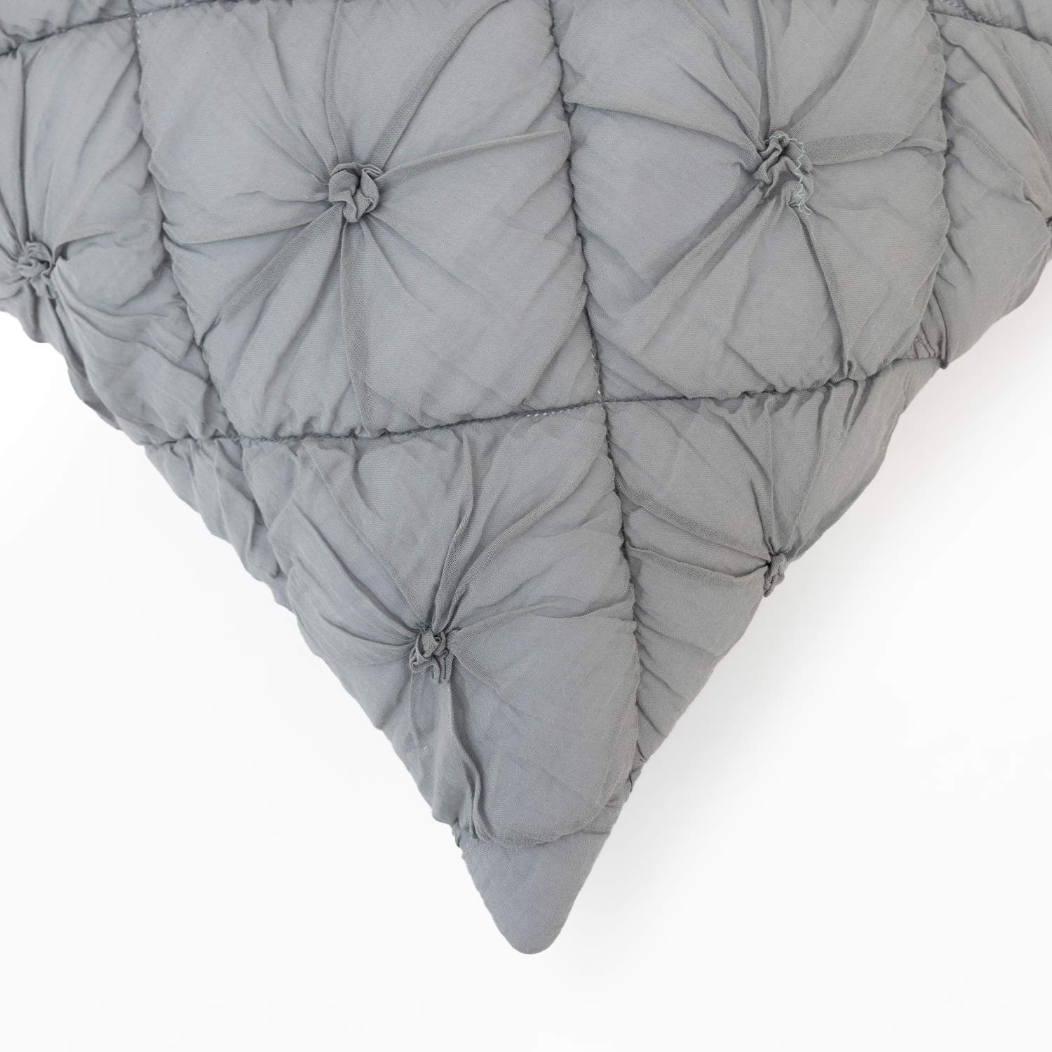 Cotton Embroidered and hand quilted Nirvasa Lumbar Cushion Cover