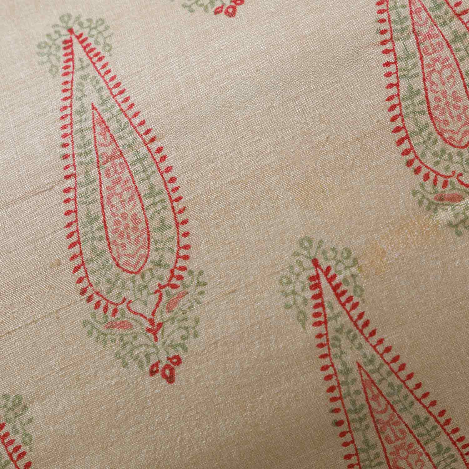 Jaipuri Silk block printed Cushion cover