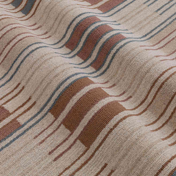 Motion Blur hand tufted wool and viscose rug from Terra collection by Obeetee - detail view