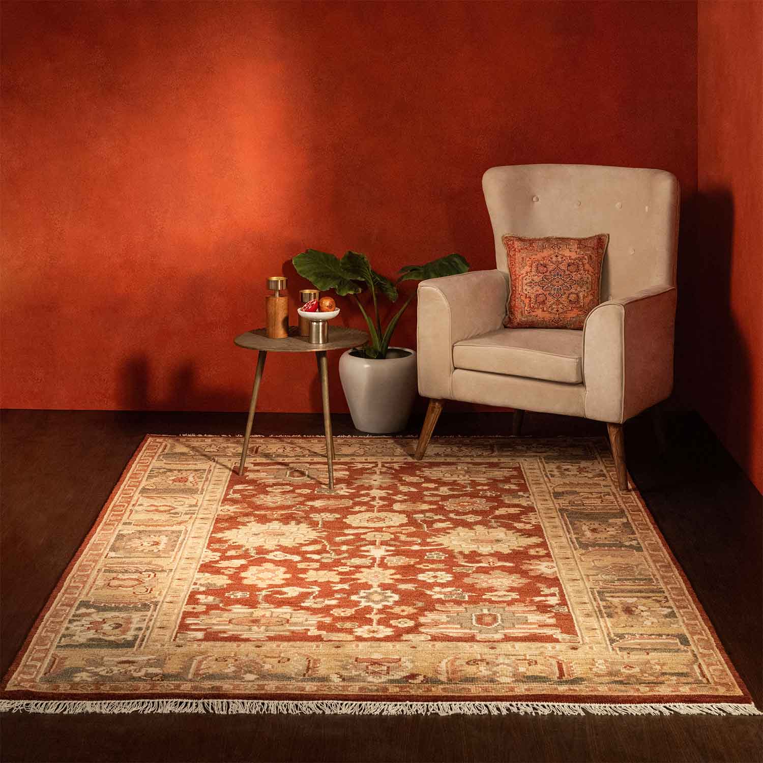 ACME Furniture SAWTELL RUG レッド Sabeel Hand Knotted Woollen Rug