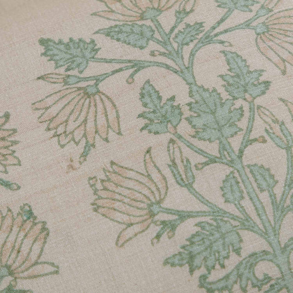Tulua silk block printed cushion cover by Obeetee - detail view