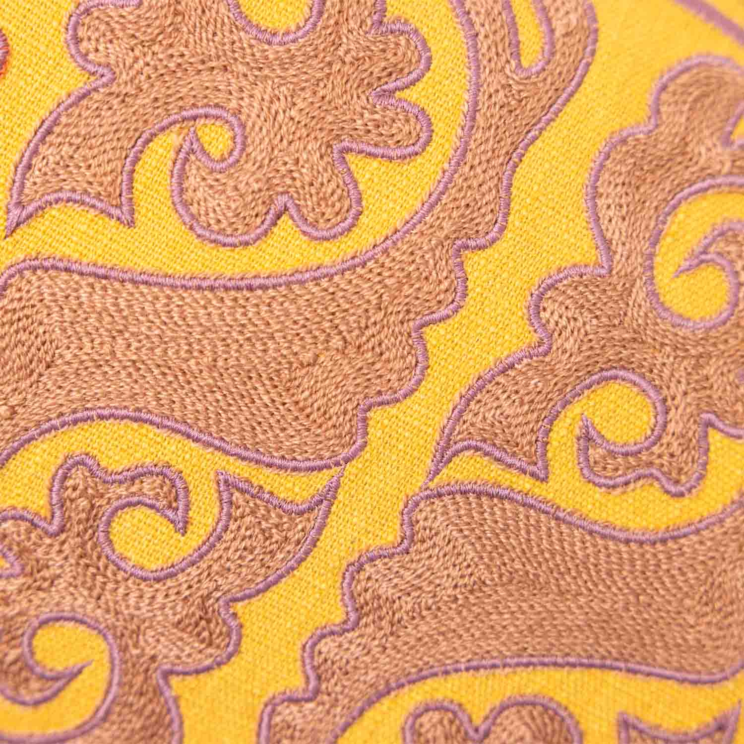 Vani Embroidered Cotton Linen Cushion Cover
