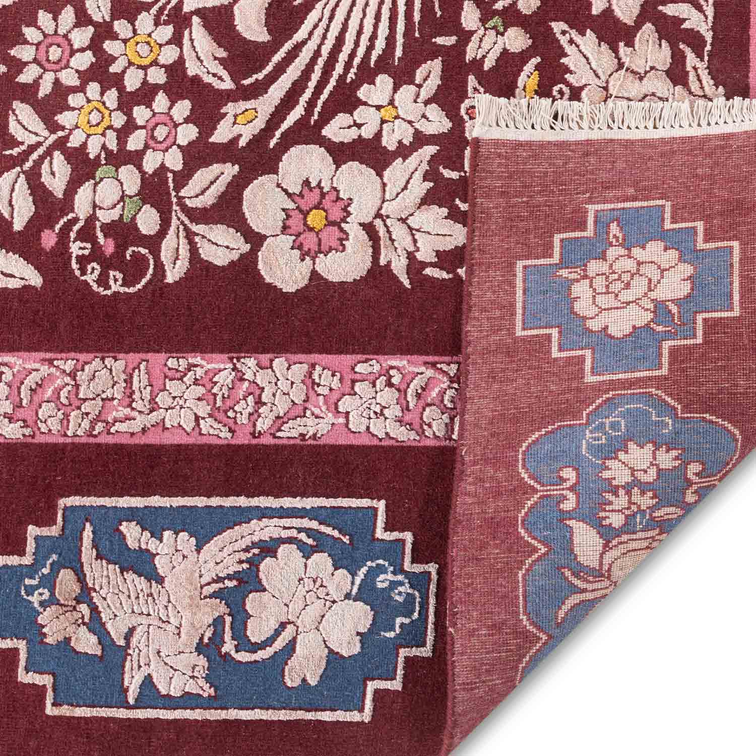 Arabesque Hand Knotted Woollen And Silk Rug By Ashdeen