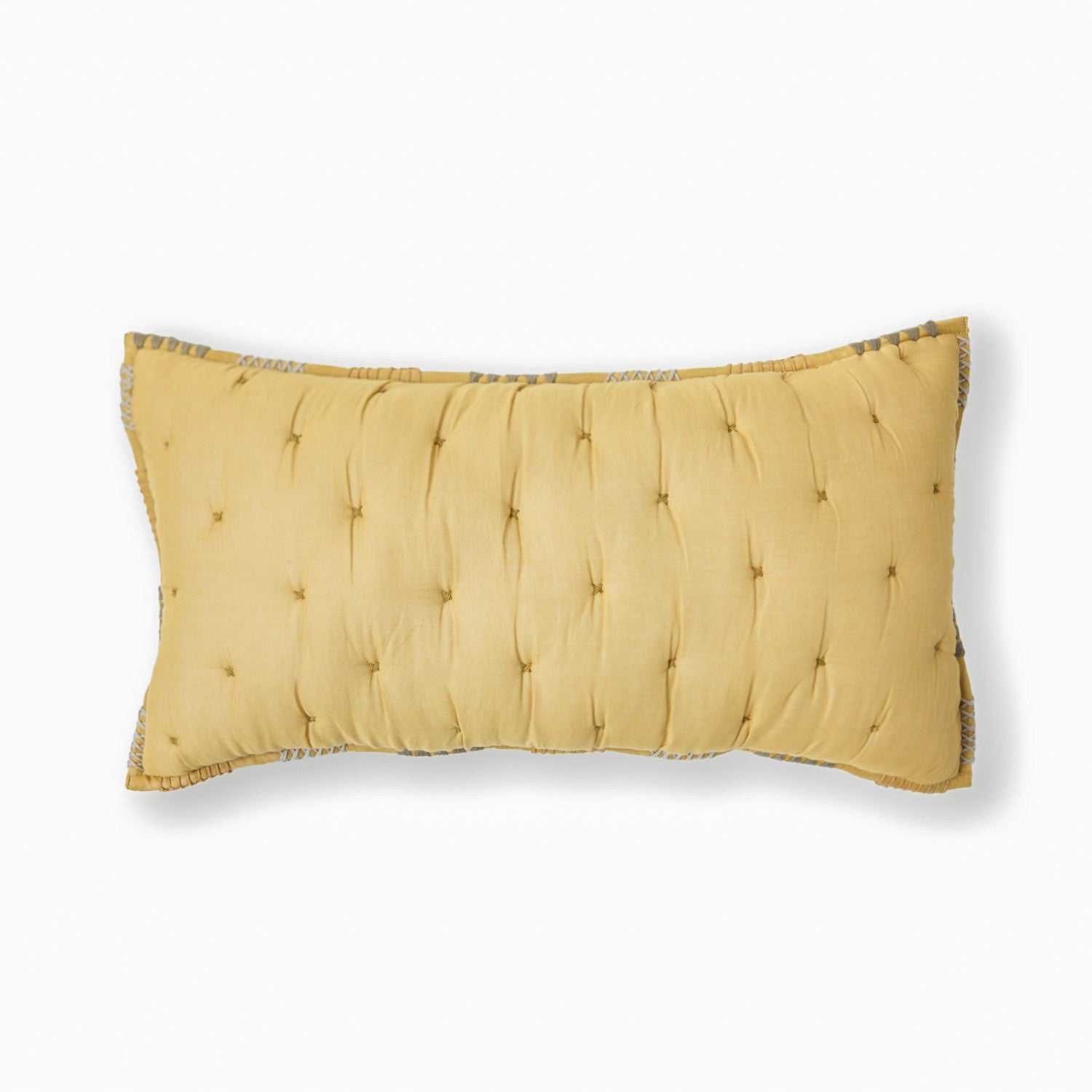 Cotton Voile embroidered Valkarie Lumbar Cushion Cover