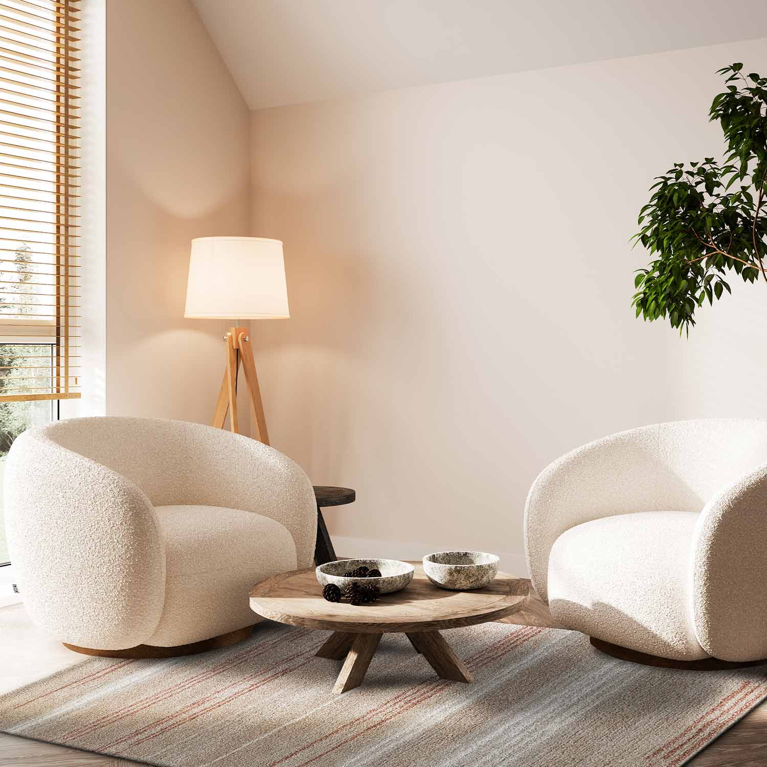 Maibe Hand Tufted Woollen And Viscose Rug