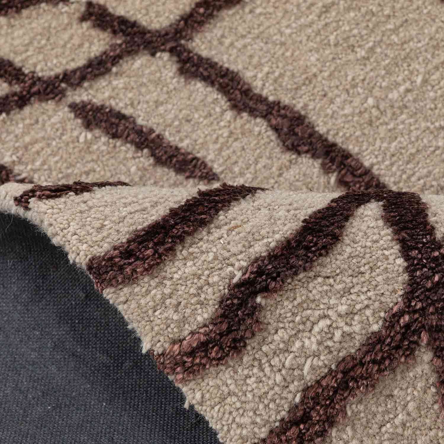 Merlot Hand Tufted Woollen And Viscose Rug