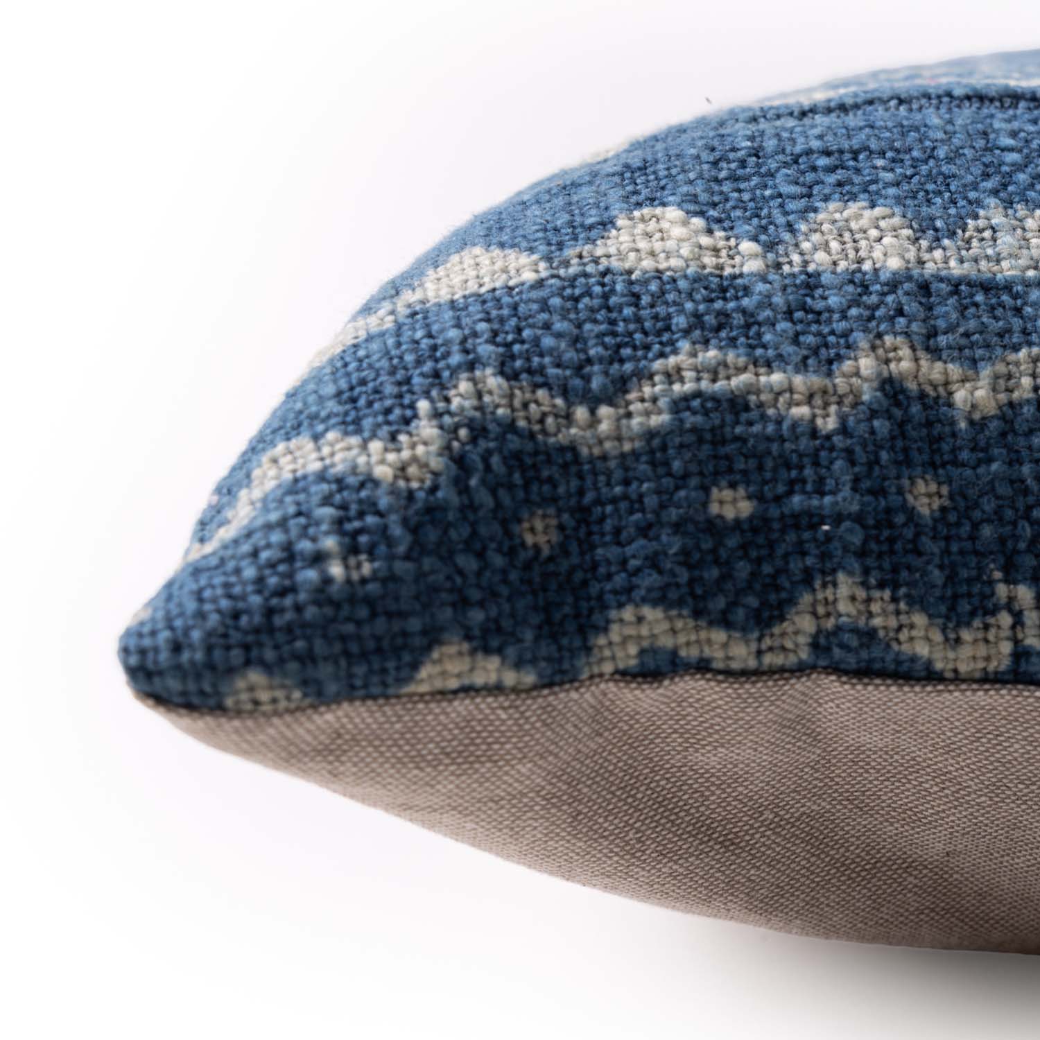 Mosaic Cotton Slub Dabu Block Printed Cushion Cover