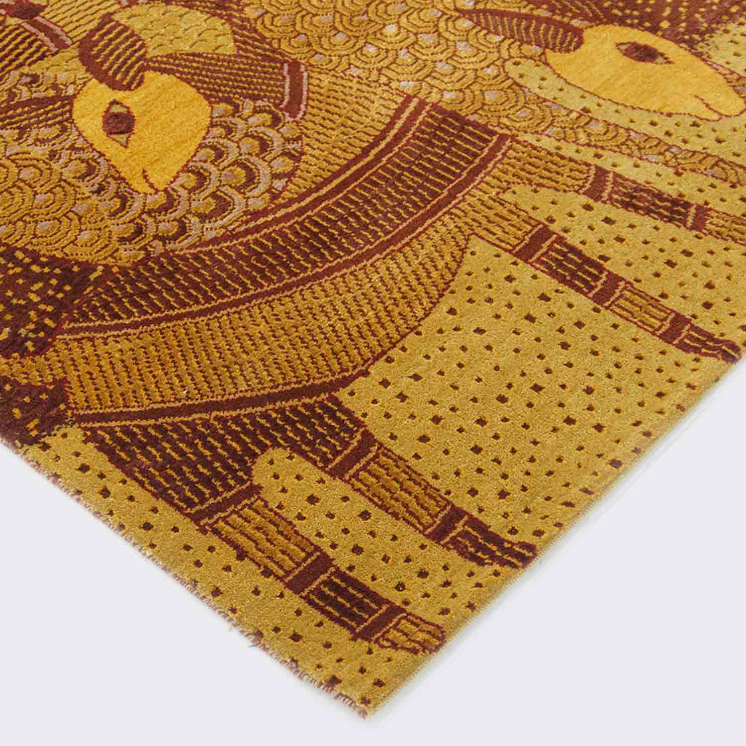 Mrigya Hand Knotted Woollen And Viscose Rug