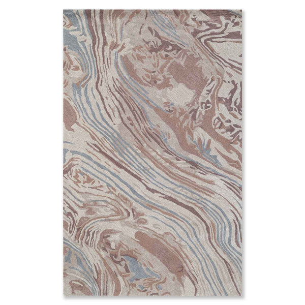Waaiz hand tufted wool and viscose rug by Obeetee - detail view