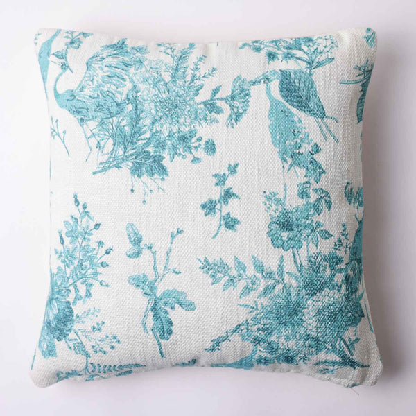 Zest Victorian digital printed cotton cushion cover by Obeetee - detail view