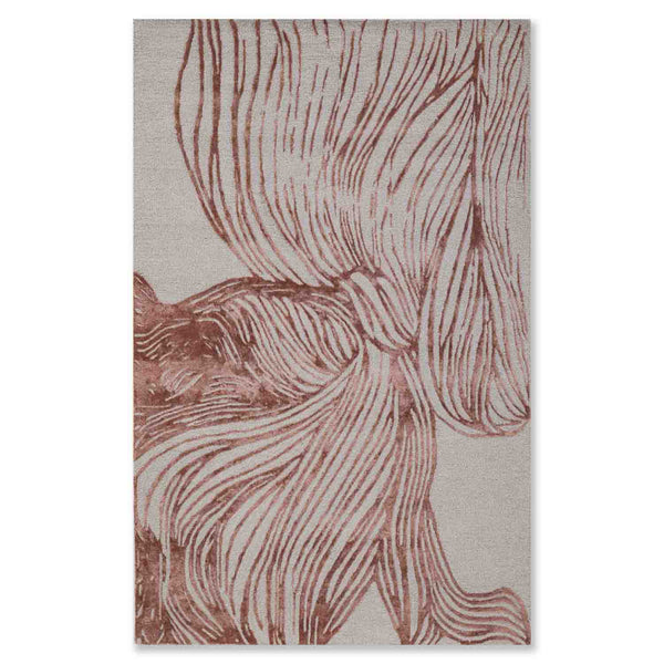 Aton hand tufted wool and viscose rug by Obeetee - detail view