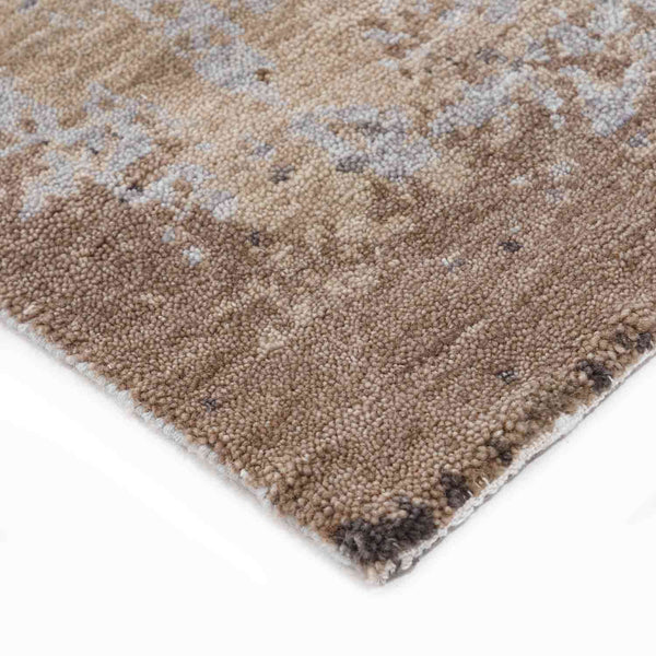 Slate Hand Knotted Woollen And Silk Rug