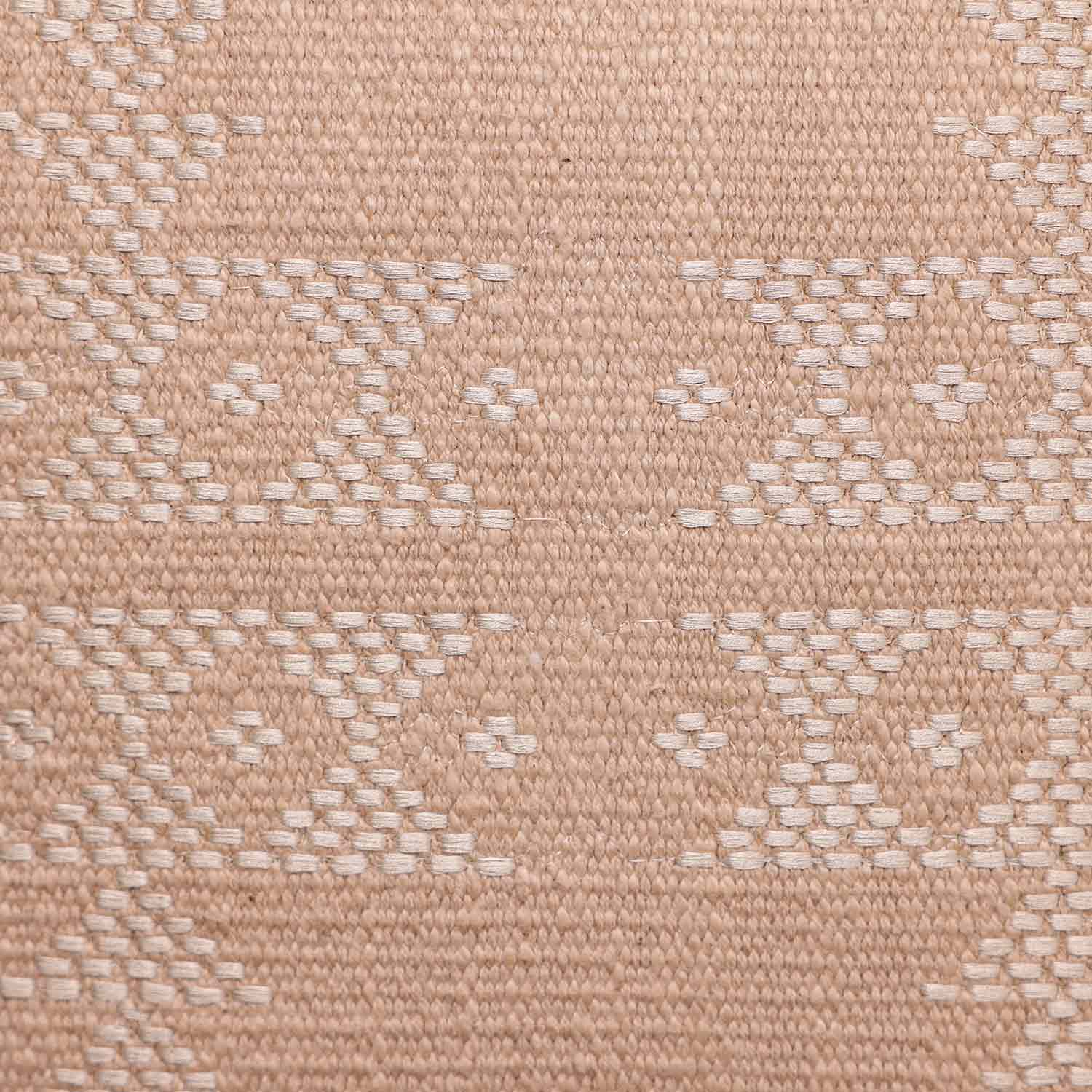 Nazakat Hand Woven Beige Cotton Cushion Cover