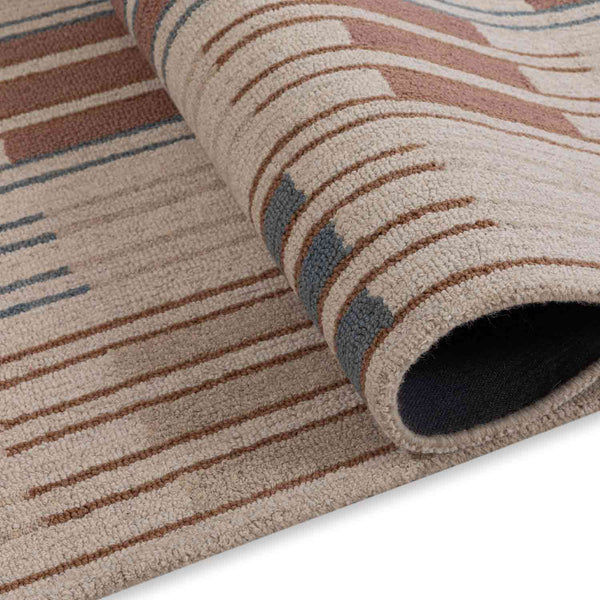Motion Blur hand tufted wool and viscose rug from Terra collection by Obeetee - texture detail