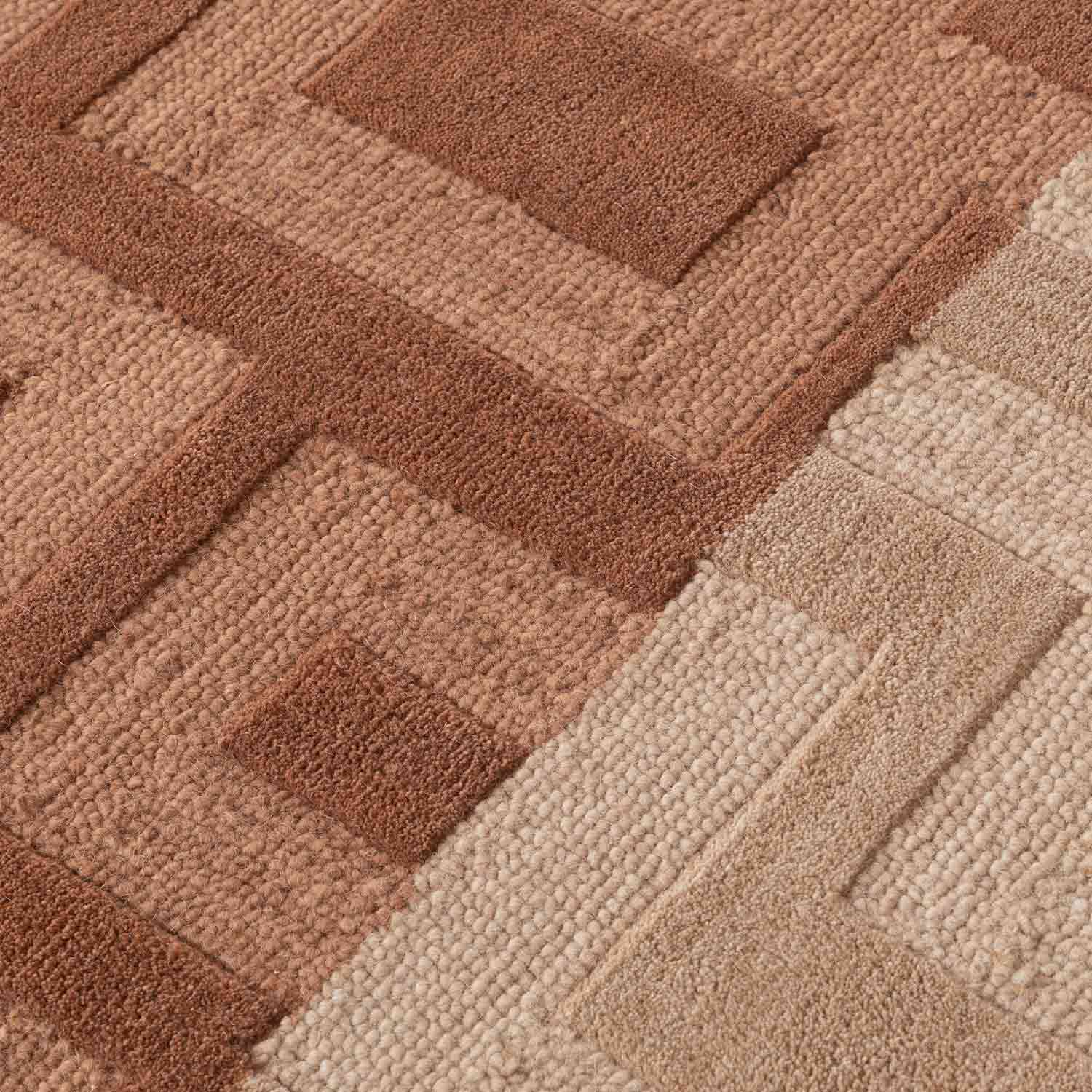 Brick Horizon Hand Tufted Woollen Rug