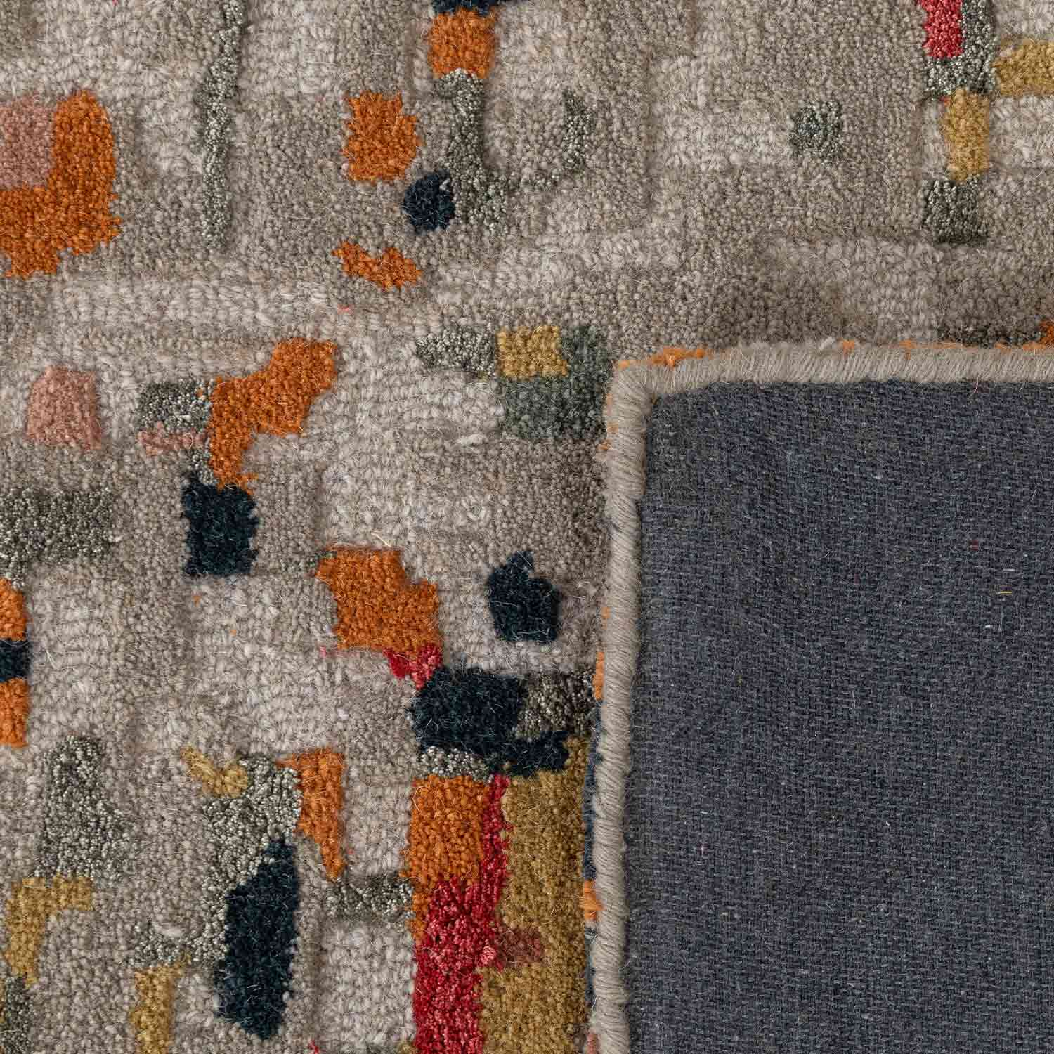 Conglomerate Hand Tufted Woollen And Viscose Rug