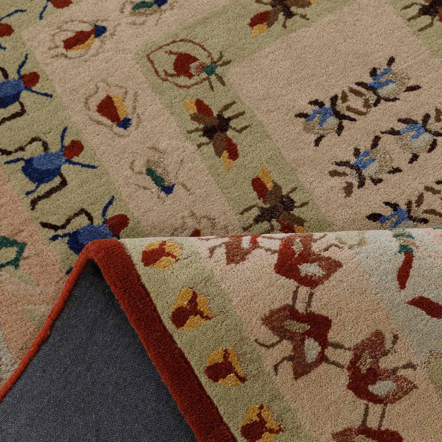 Blush Mosaic Hand Tufted Woollen And Viscose Rug By Varun Rana