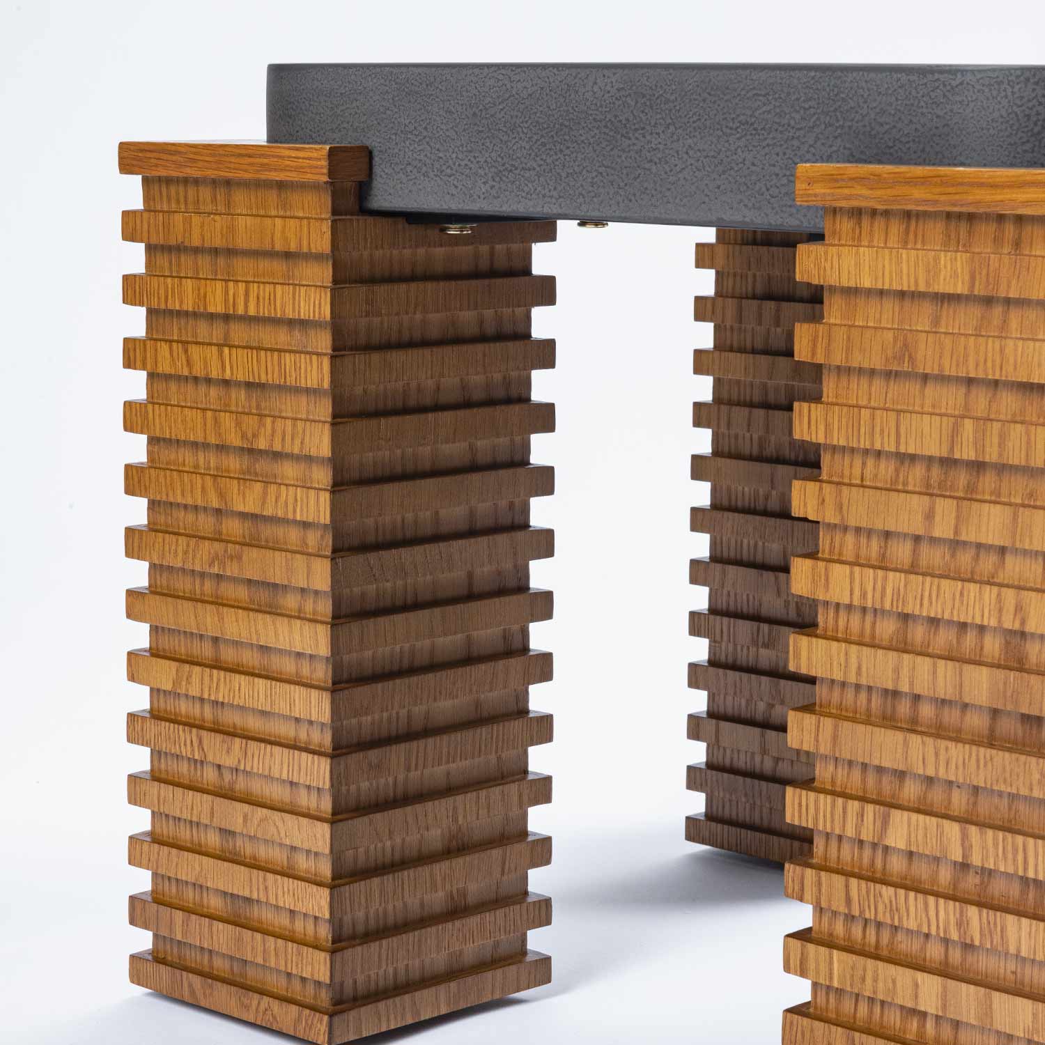 Madison Oak End Table - Slate Black