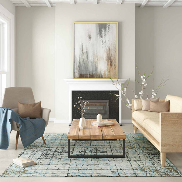 Enclavee Hand Knotted Woollen And Viscose Rug