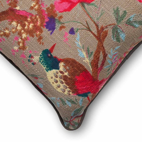 Parinda digital printed handloom cotton cushion cover by Obeetee - detail view