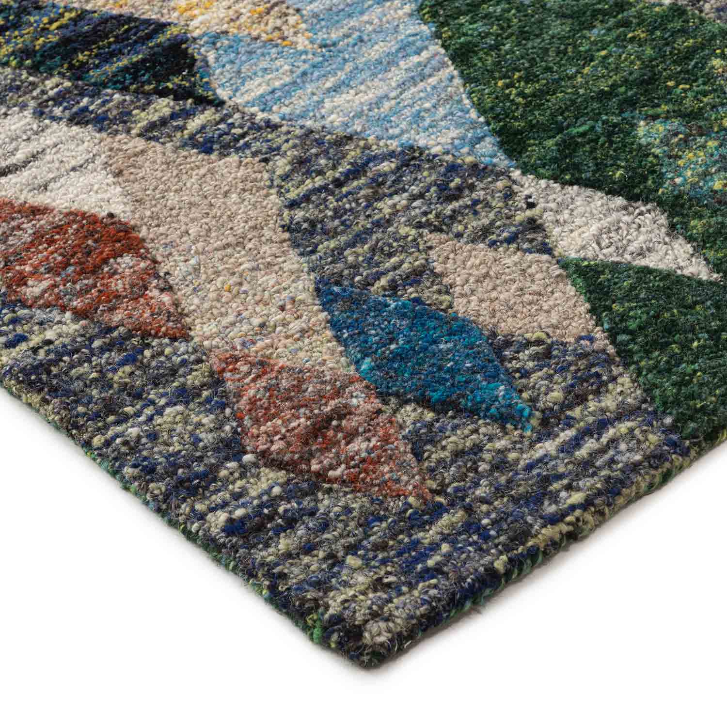 Pitagora Peacork Hand Tufted Woollen Rug By Mariella Ienna