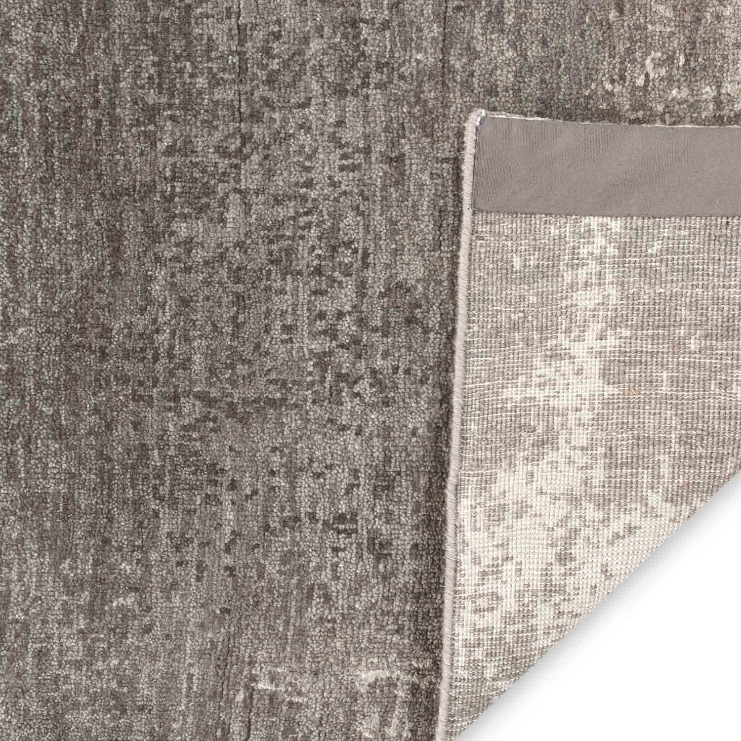 Ashen Hand Knotted Woollen And Silk Rug