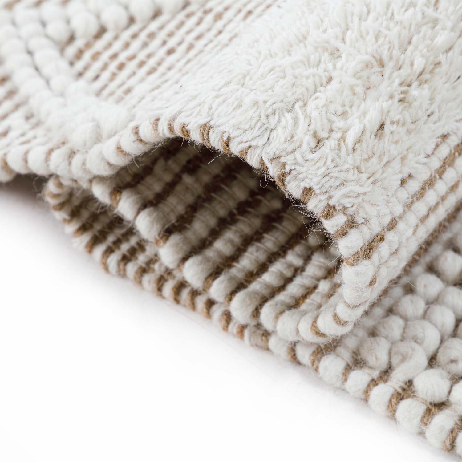 Diamond Flat Weave Wool And Jute Dhurrie