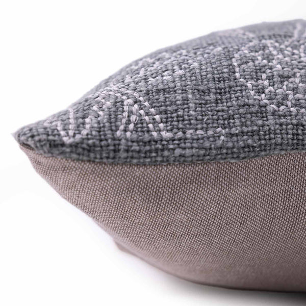 Creel handloom cotton embroidered cushion cover by Obeetee - styled view