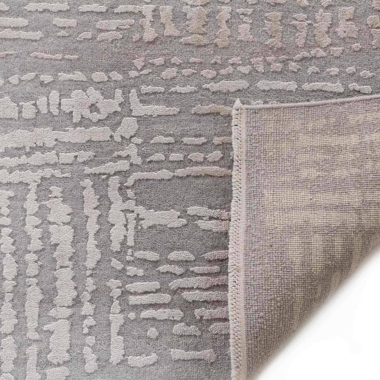 Slate Hand Knotted Woollen And Silk Rug