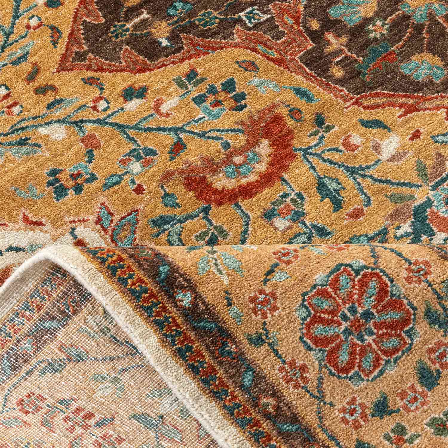 Kashan Hand Knotted Woollen Rug