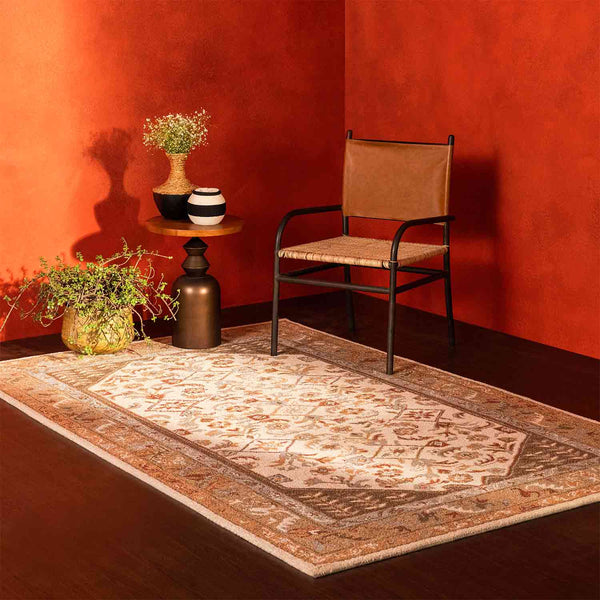 Nisa hand tufted woollen rug by Obeetee - full view