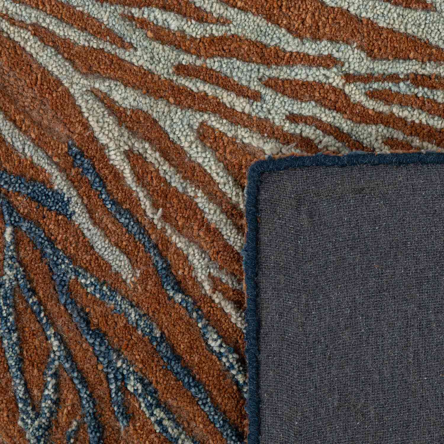 Deep Coral Hand Tufted Woollen Rug