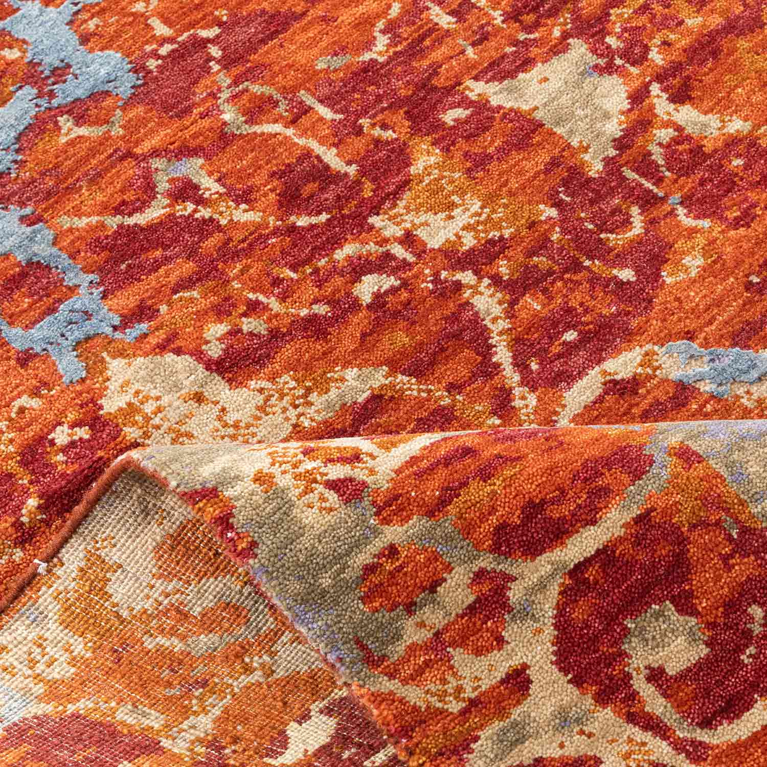 Katha Hand Knotted Woollen And Silk Rug