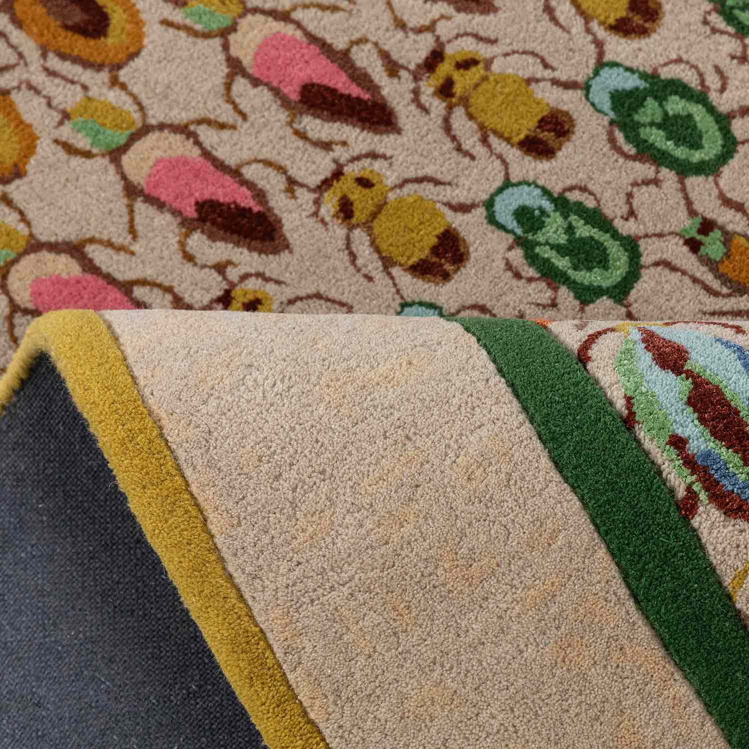 Orderly Queue Hand Tufted Woollen And Viscose Rug By Varun Rana