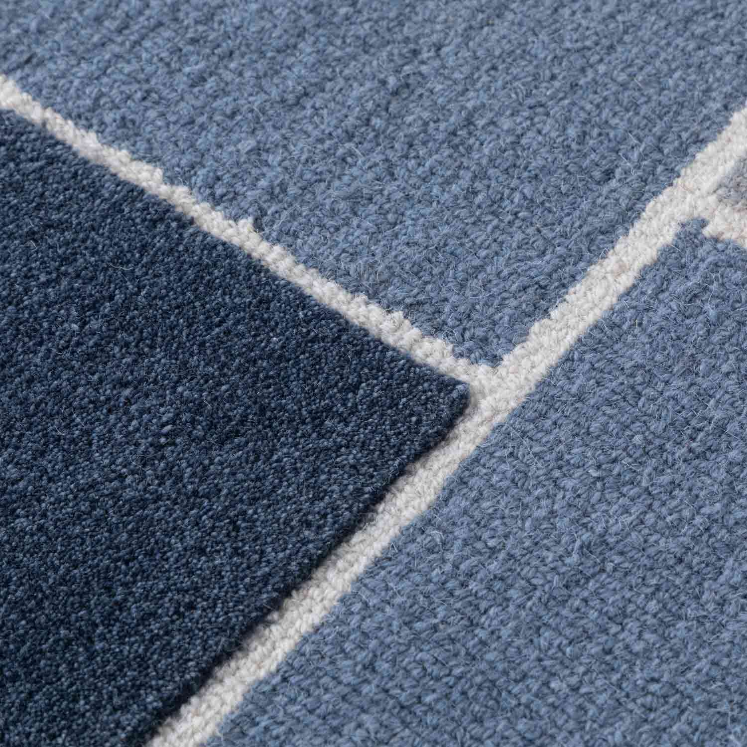Indigo Sunset Hand Tufted Woollen Rug