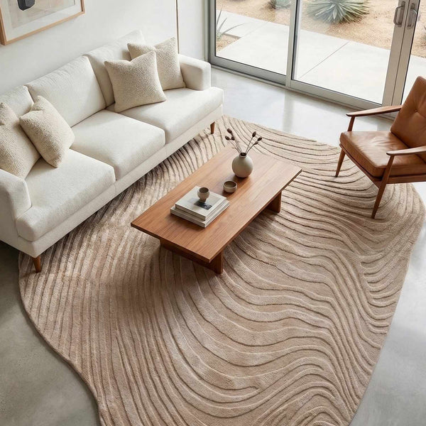 Caelum hand tufted viscose rug from Terra collection by Obeetee - detail view