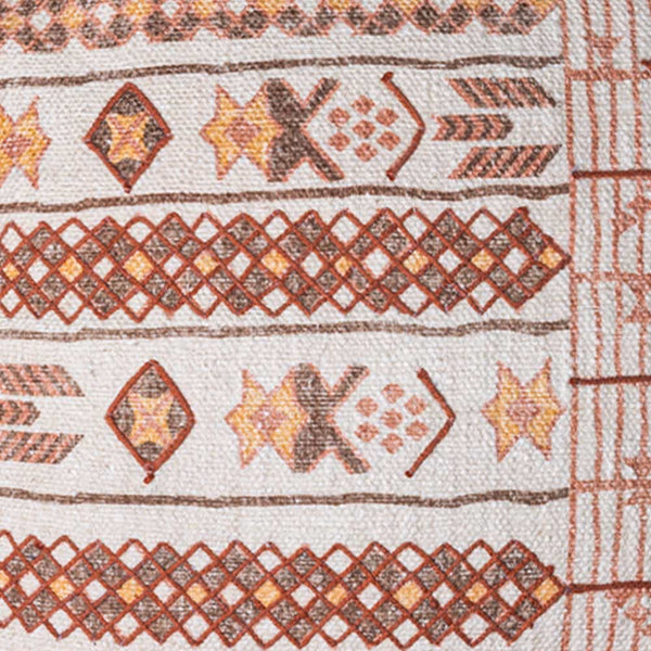 Fazia printed and embroidered cushion cover by Obeetee - texture detail