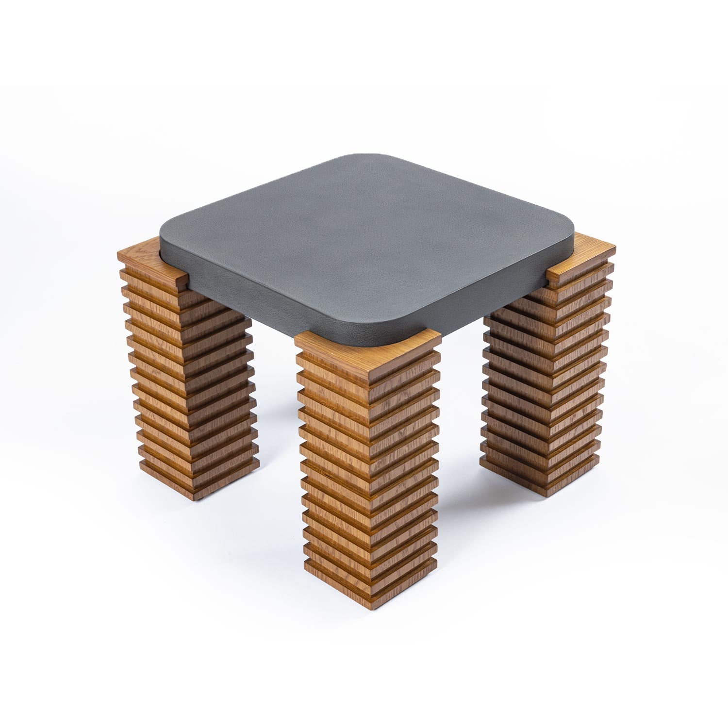 Madison Oak End Table - Slate Black