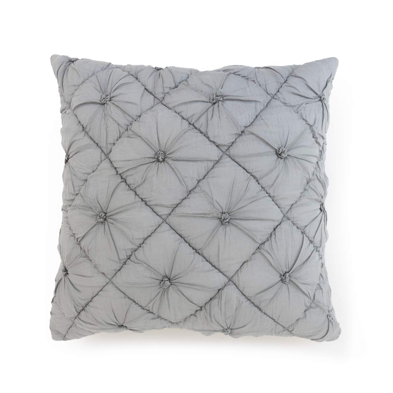 Cotton Embroidered And Hand Quilted Nirvasa Cushion Cover