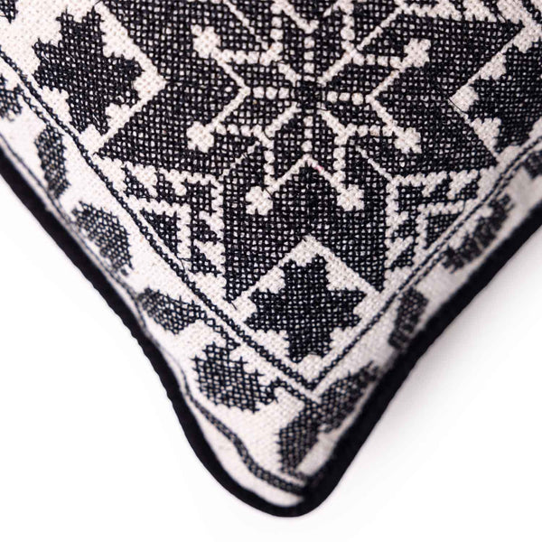 Sara embroidered dori piping cushion cover by Obeetee - detail view