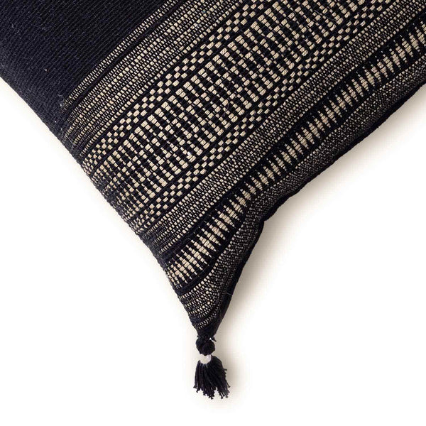 Dikhu hand woven cotton cushion cover by Obeetee - detail view