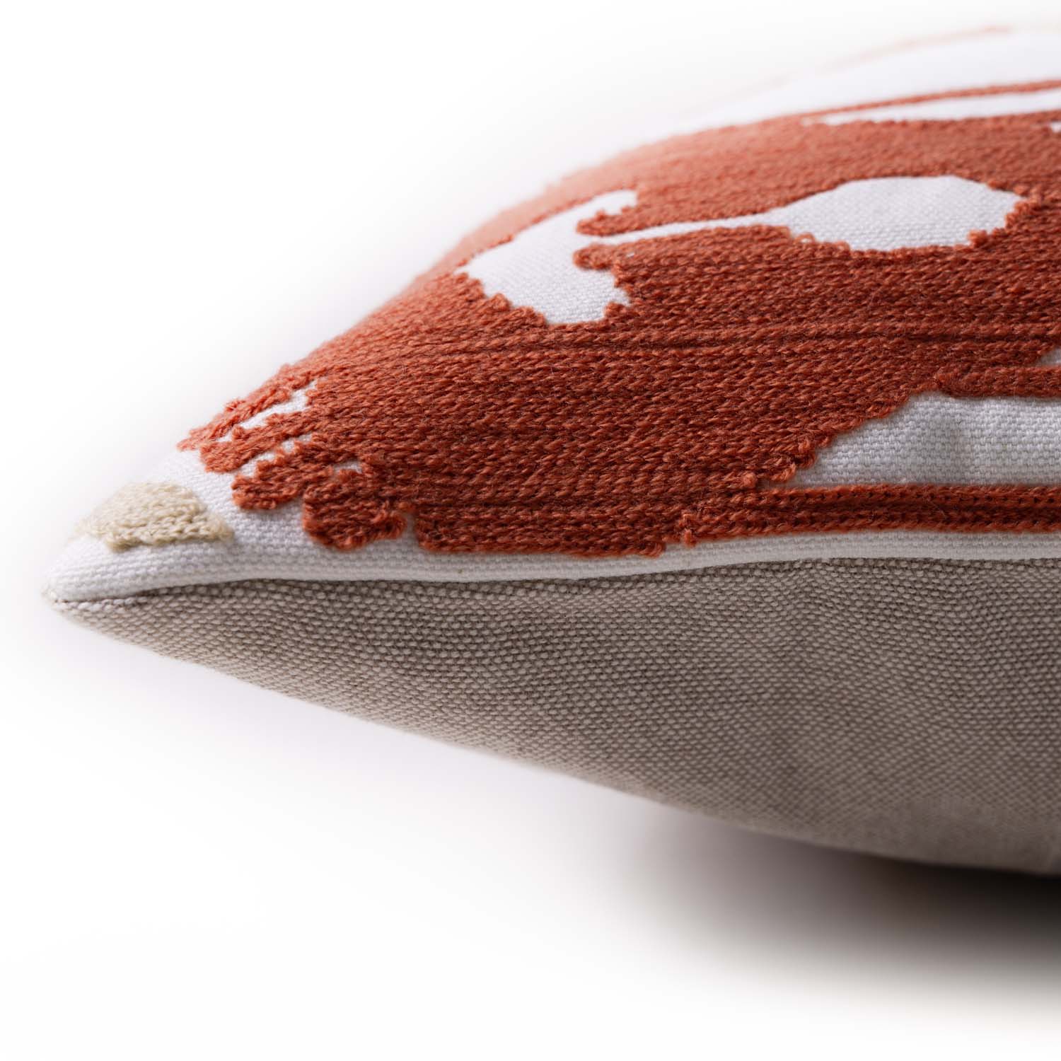 Tempest Embroidered Cotton Cushion Cover