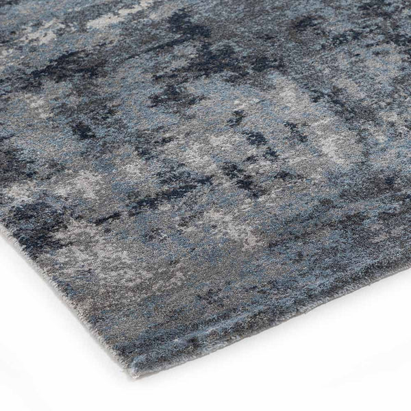 Deep Blue Hand Knotted Woollen Rug