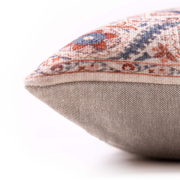 Ancestral digital printed cotton lumbar cushion cover by Obeetee - texture detail