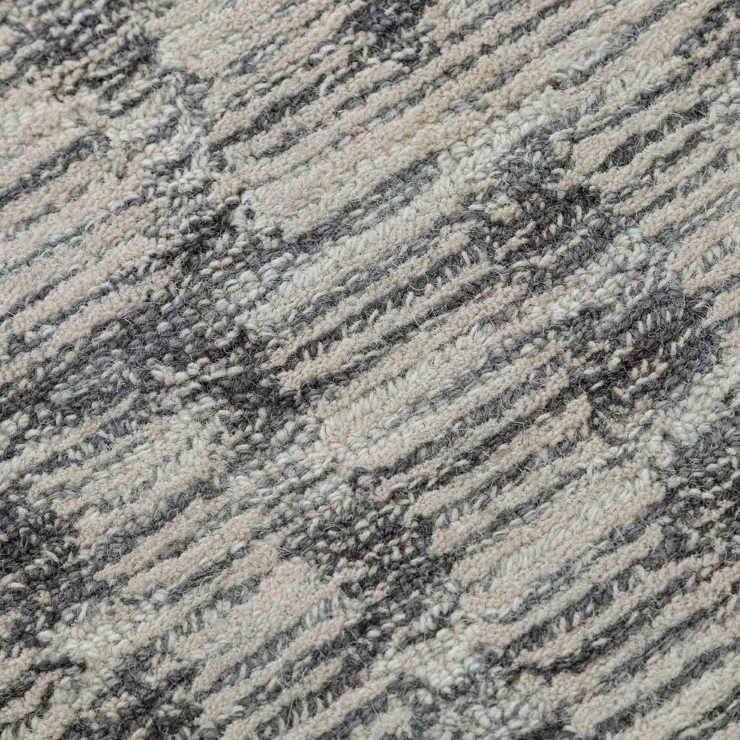 Screen snow Hand Tufted Woollen And Viscose Rug